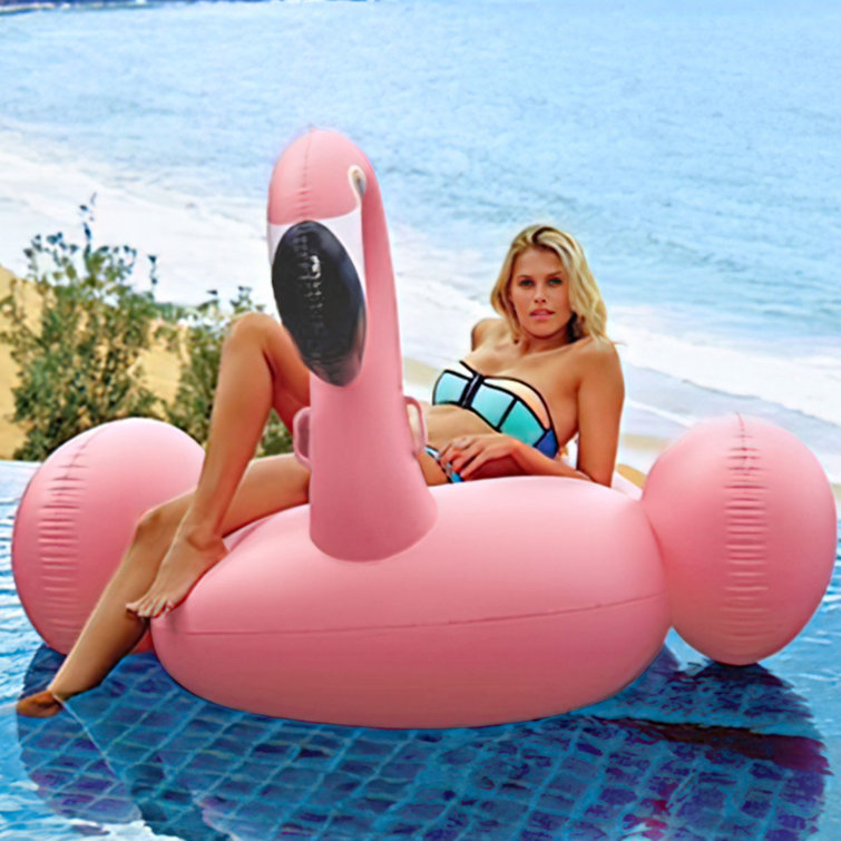 COOSEON Giant Inflatable Flamingos Ride On Floating Objects In The